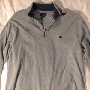 Brooks Brothers Light Grey 1/4 Zip Sweater